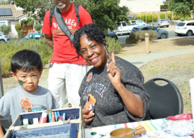 fire station 63 open house child face painting activity WCCFSC 20250118