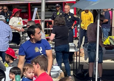 fire station 63 open house crowd resting sunny day WCCFSC 20250118