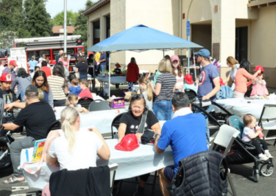 fire station 63 open house families gathered at rest area WCCFSC 20250118