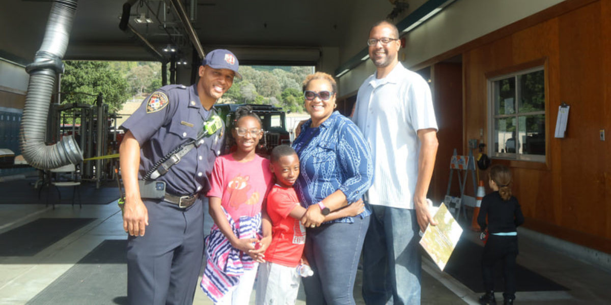 fire station 63 open house fireman and family of four WCCFSC 20250118