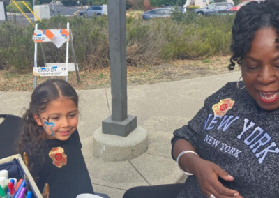 fire station 63 open house girl facepainting activity WCCFSC 20250118