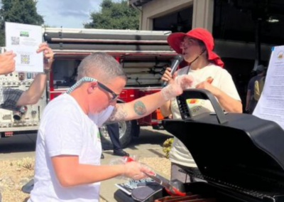 fire station 63 open house grilling hot dogs WCCFSC 20250118