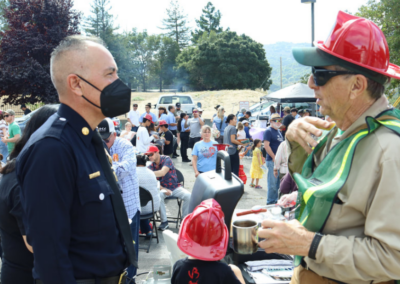 fire station 63 open house two firemen talking WCCFSC 20250118