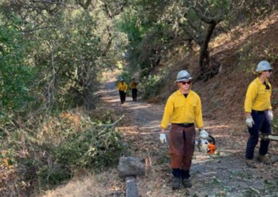 wildfire prevention 5 volunteers on woody hill WCCFSC 20250118