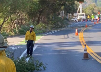 wildfire prevention several volunteers curbed road WCCFSC 20250118